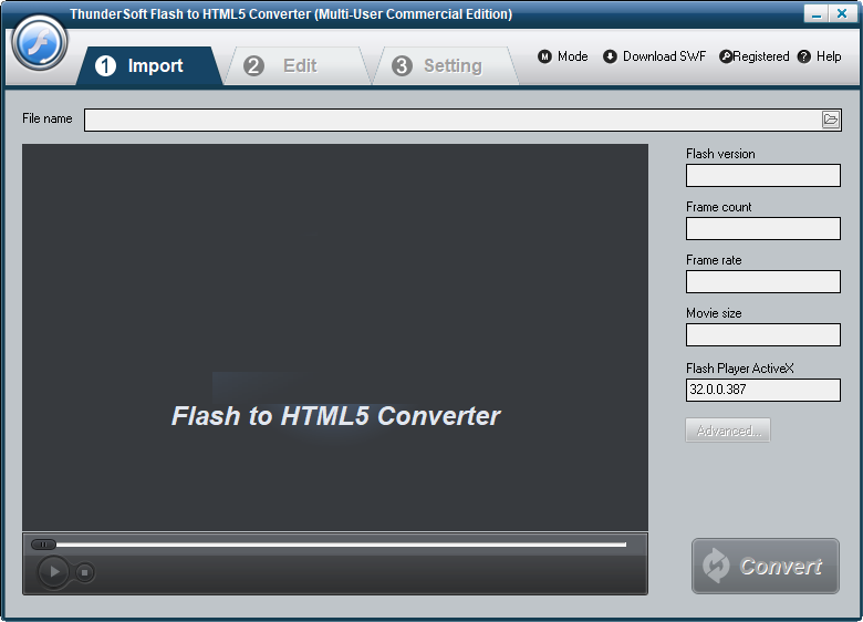ThunderSoft Flash to HTML5 Converter